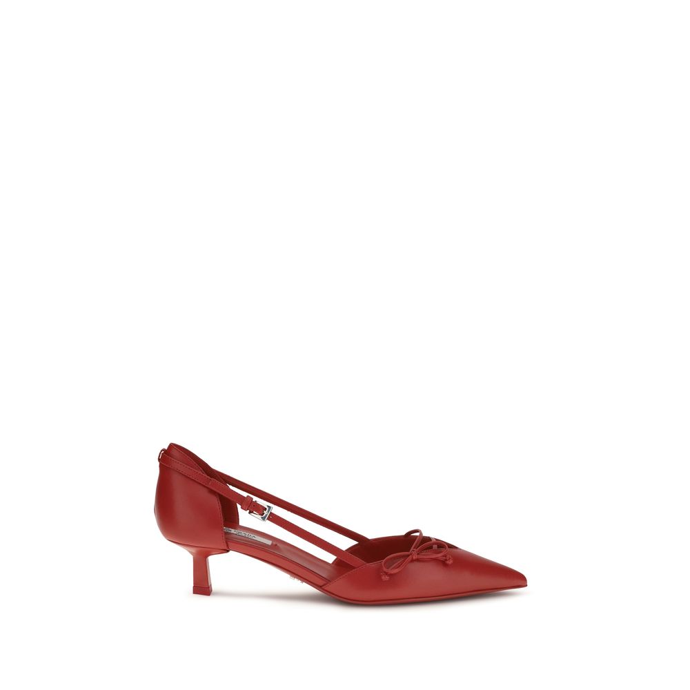 Prada Red High Heel Pumps
